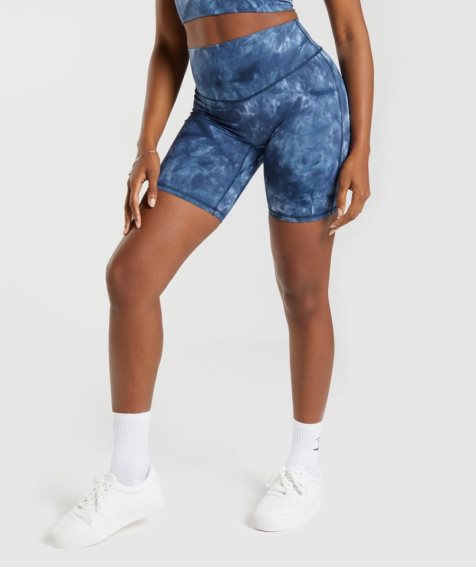 Women's Gymshark Elevate Cycling Shorts Blue | NZ 2RKTWU